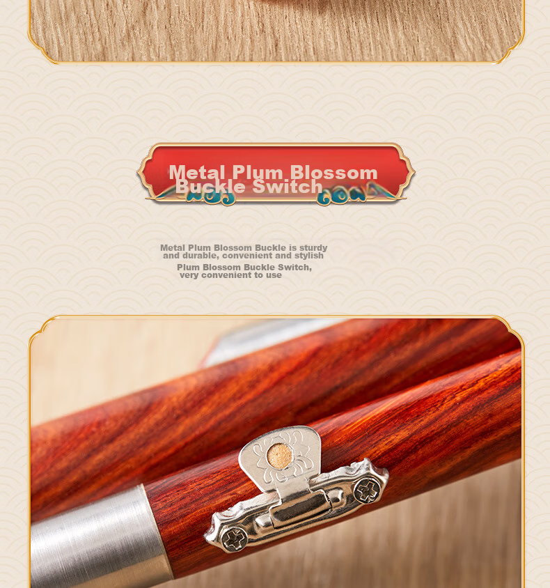 Xiangsiniao Hulusi Instrument, Three-Tone C Key, White Copper And Rosewood Plum Blossom Buckle Hulusi, Beginner's Model XS2039 18