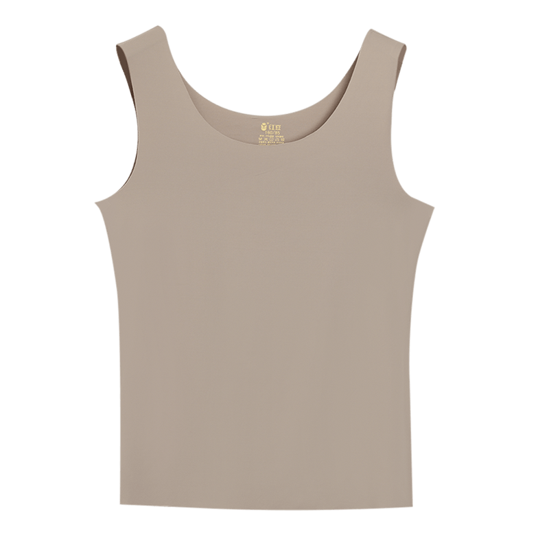 Hongdou Women's Seamless Ice Silk Vest Breathable Stretch Simple Versatile Outerwear Tank Top