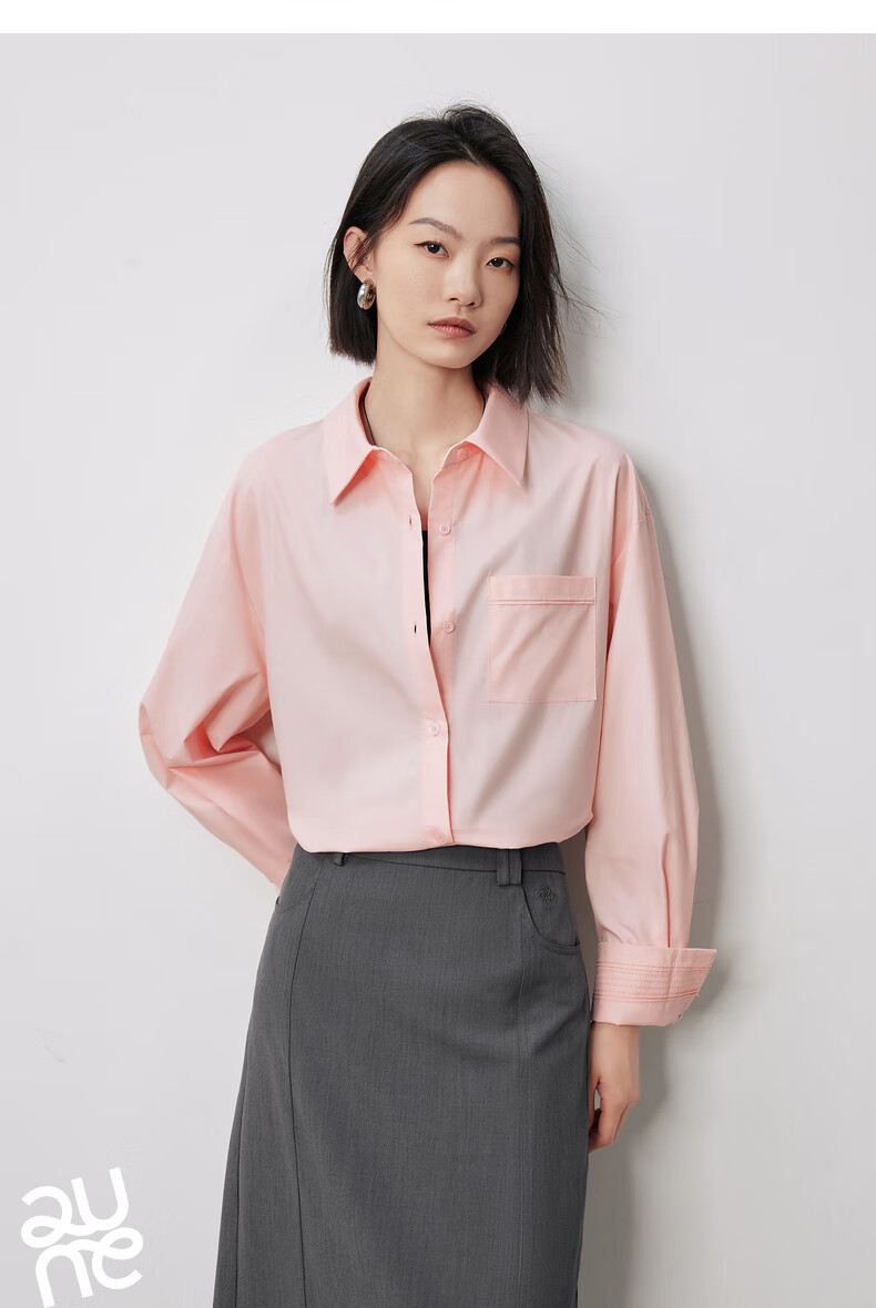 Chuyu Design Elegant Embroidered Sleeveless Cotton Shirt for Women, New Dopamine Polo Collar Top, Light Pink, Size S 19