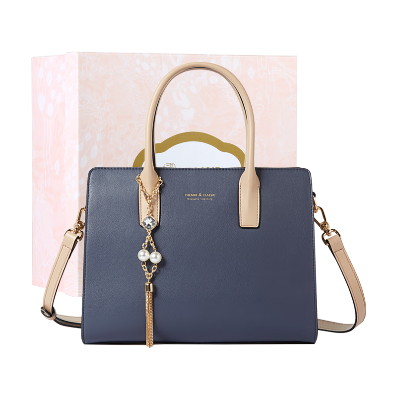 TUCANO Women's 2026 New Genuine Leather Handbag Luxury Kelly Bag Shoulder Crossbody Bag Mother's Day Birthday Gift