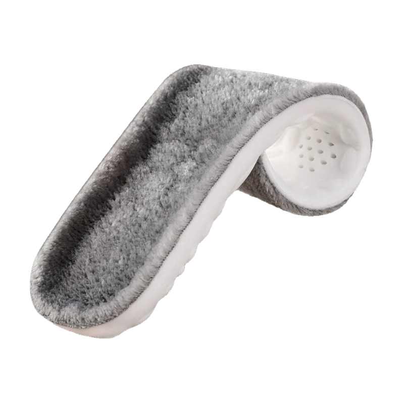 RENBEN 2 Pairs Warm Fleece-Lined Sports Insoles for Men And Women, Winter Cotton Cold-Proof 6019R Beige 37-38 Size