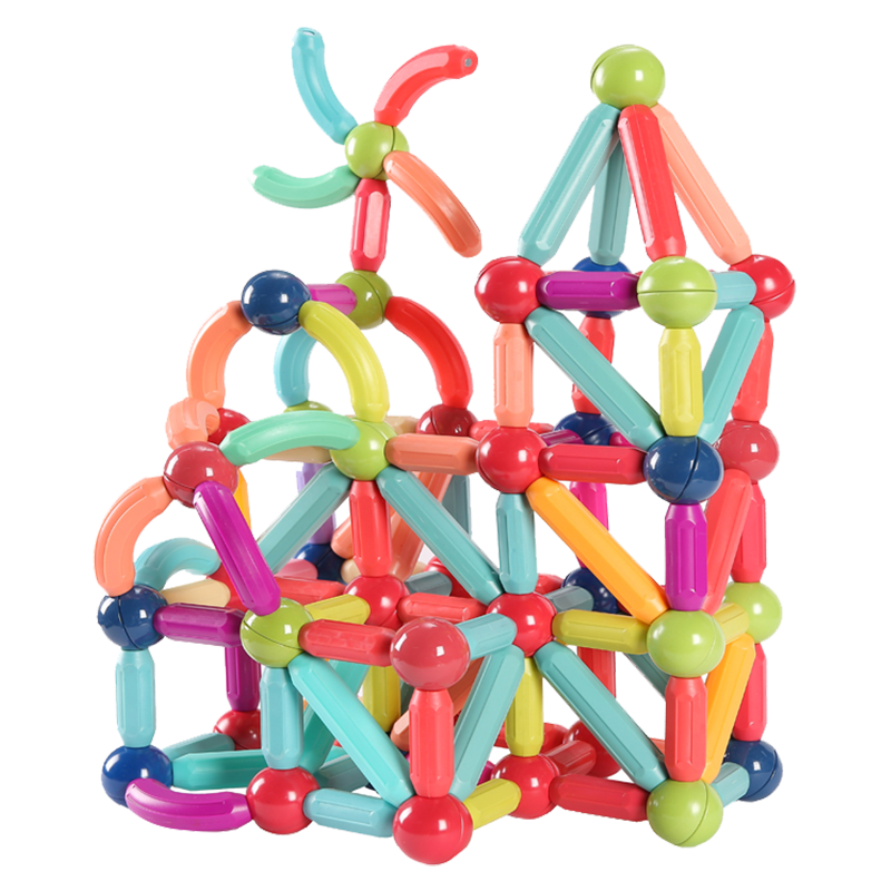 Danmiqi Magnetic Building Sticks Toy for Children 3-6 Years Old with Large Magnetic Particles, Magnetic Building Blocks Toy, Birthday Gift for Boys And Girls