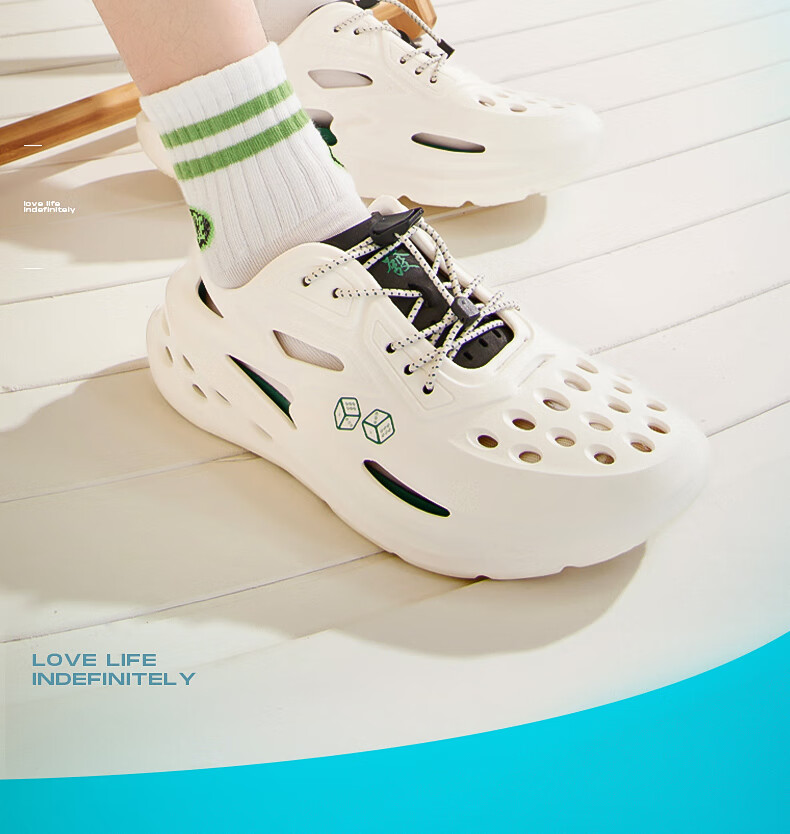 361° Men's Sports Slippers, Spring And Summer BIG3 Perforated Shoes, Outdoor Home Beach Sandals, Men's Slippers, 672426717-11 2
