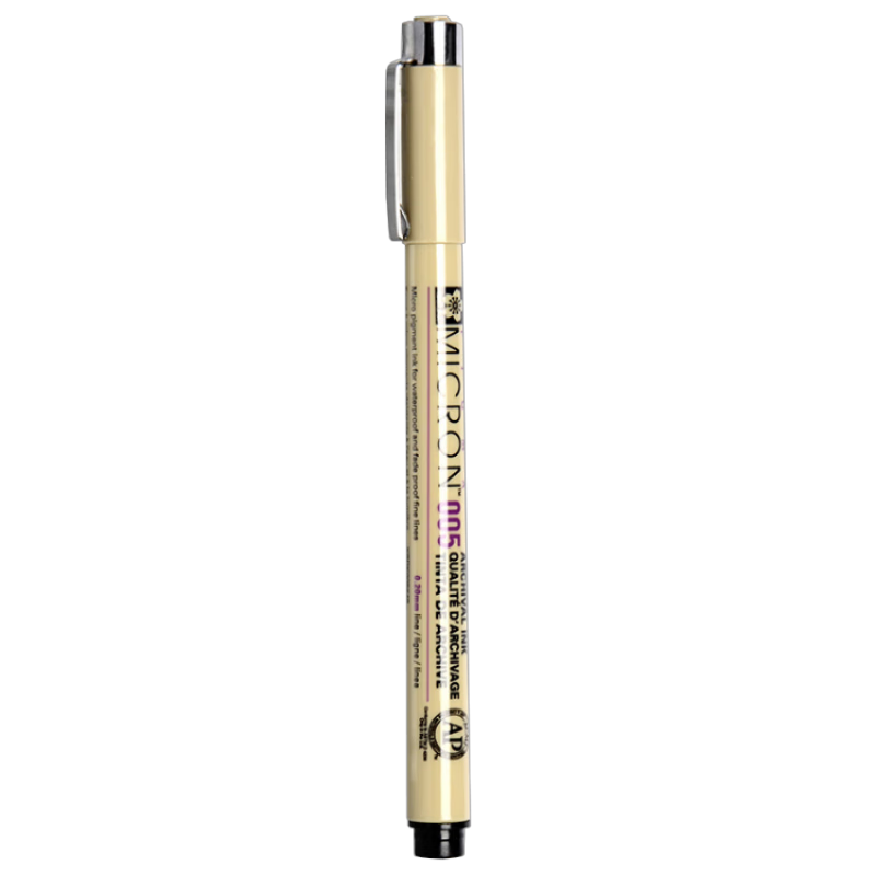 SAKURA PIGMA Needle-Tip Pen, Line Drawing Pen, No. 005 Black, 0.20mm, Imported from Japan, Waterproof Drawing Pen, Water-Based Pen for Students And Children, Art Drawing, Hand-Drawn Comics And Anime Desig