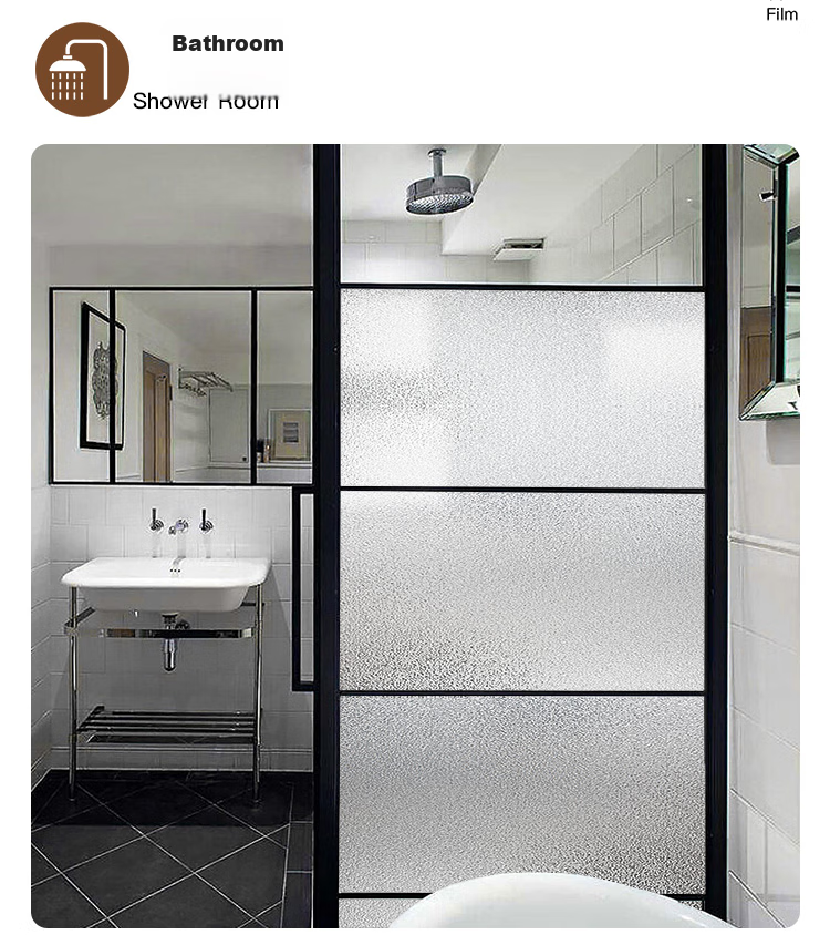 Quatrefoil Glass Film, Pure Frosted, Widened to 120*200cm, Static Cling, No Glue, Bathroom Window And Door Film 14