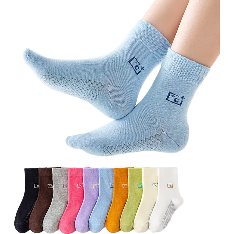 Mianwuqi Cotton Children's Graphene Socks for Boys And Girls, Teenagers And Students, Mid-Calf Socks