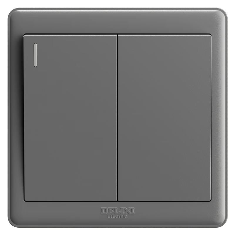 DELIXI CD815 Series Double Switch Double Control Switch Panel Starry Gray