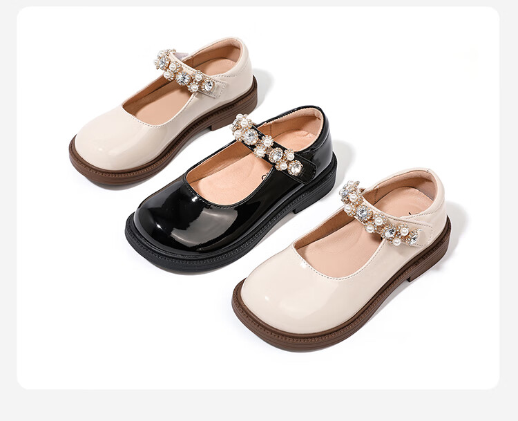Aokang Kids Girls Soft Sole Leather Shoes 2026 Spring New Mary Jane Princess Shoes Stylish Girls Shoes 6