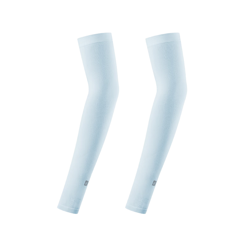 Keep Ice Silk Arm Sleeves for Men And Women, Cycling UV Protection Thin Sunscreen Arm Sleeves, Single Wrist Style, Light Water Blue