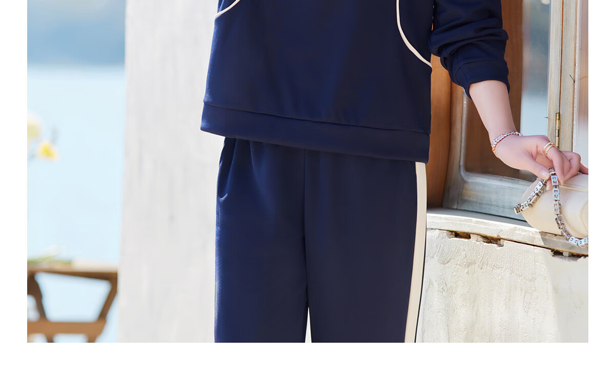 Yuzhaolin Mom Spring Sports Suit Middle-aged and Elderly Women's Long Sleeve Sportswear Two-piece Set Y51K051 22