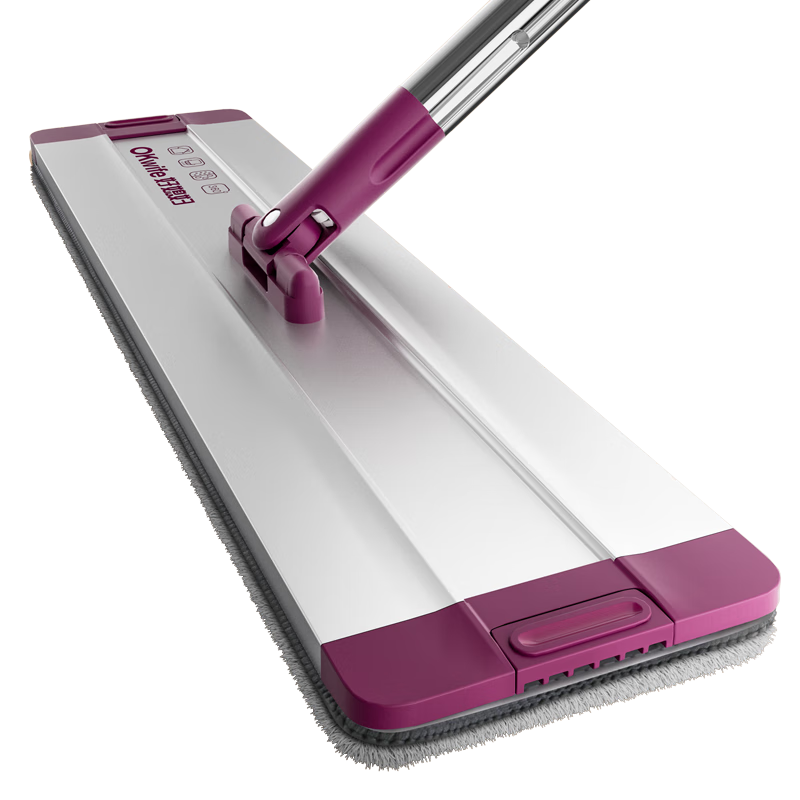 Good Wife Flat Mop 45CM 4 Cloths Easy-Clean Aluminum Alloy Hands-Free Wash One Mop Clean 2025 New Thickened Floor Mop