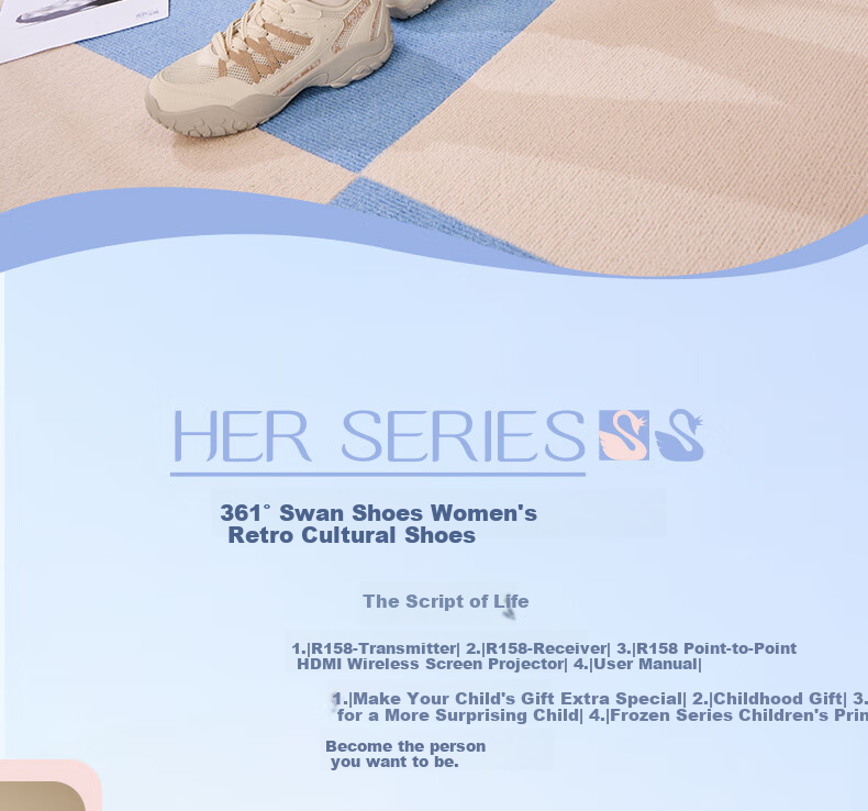 361° Women's Sports Shoes, Spring And Summer Ballet Flats, Mesh Casual Low-Top Chunky Sneakers, 682526769-3 2