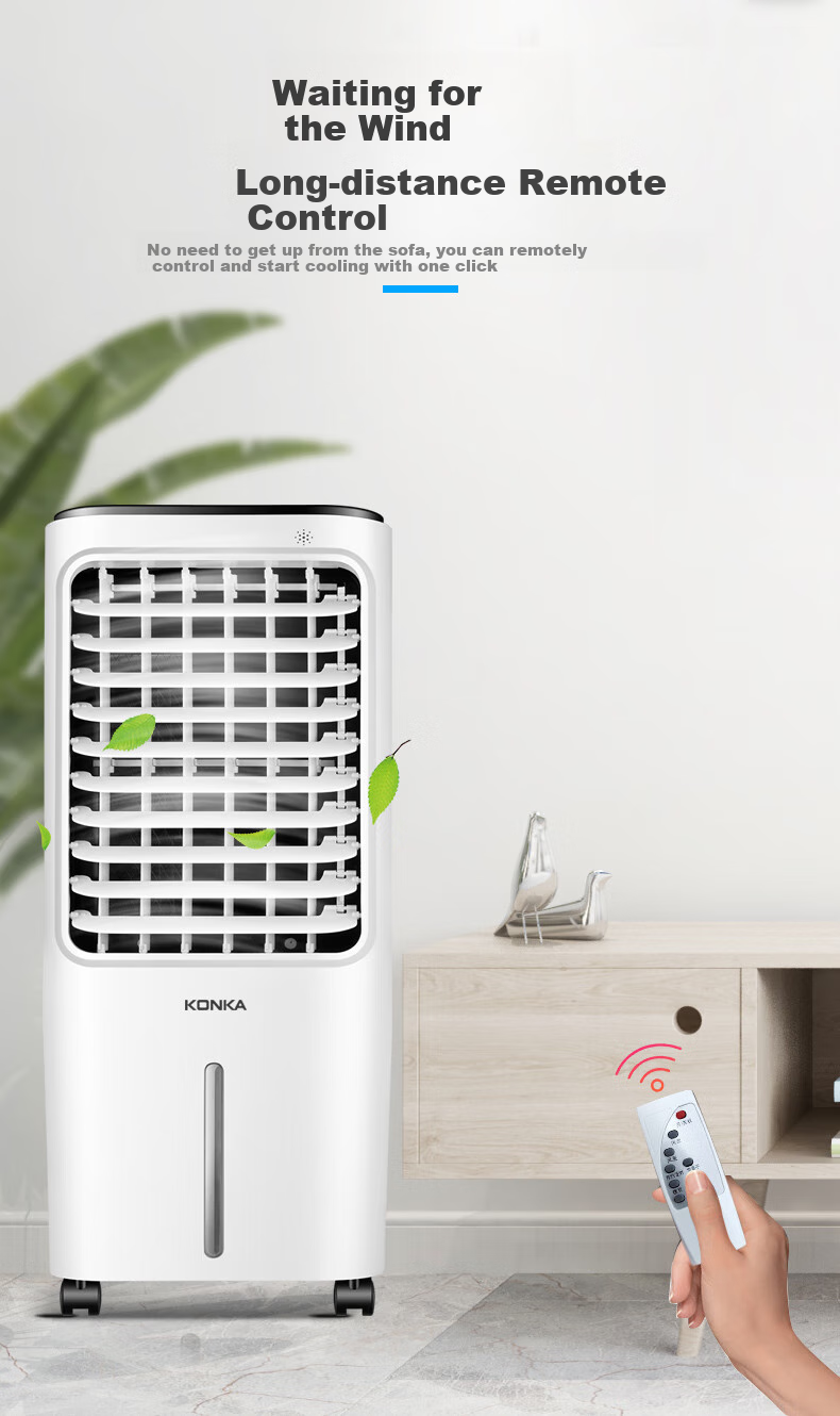 KONKA Air Conditioner Fan Remote Control Industrial Cooling Fan for Home Use, Movable Water-Cooled Fan, Cooling Machine for Commercial Use, Small Air Conditioner with Water Tank, Large Air Volume Cooling Fan, 12L Large Water Tank KF-LY26DY 8