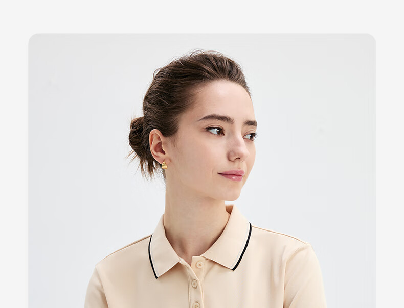 Navigare Women's Basic Collared T-Shirt, Commuter Short-Sleeve Polo Shirt, 2325525529 32
