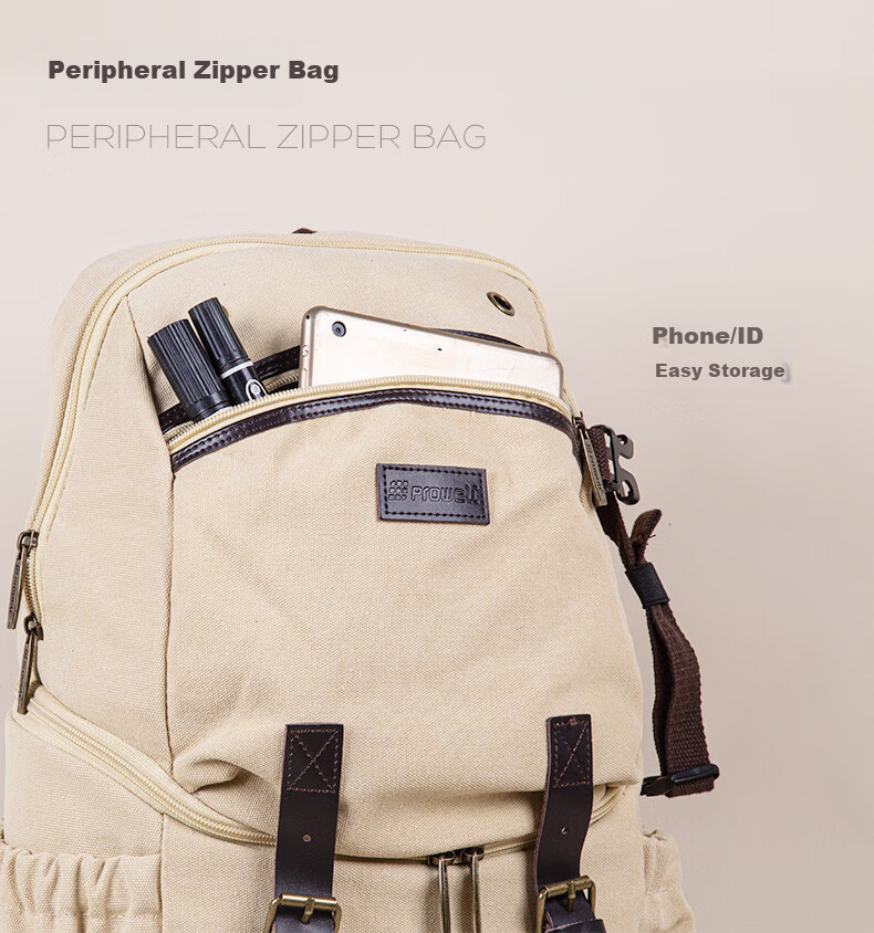 Pulewei Vintage-Style Camera Backpack, Fashionable Handheld Camera Bag for DSLR And Mirrorless Cameras, Suitable for Fuji, Sony, Canon, And Konica Minolta 7