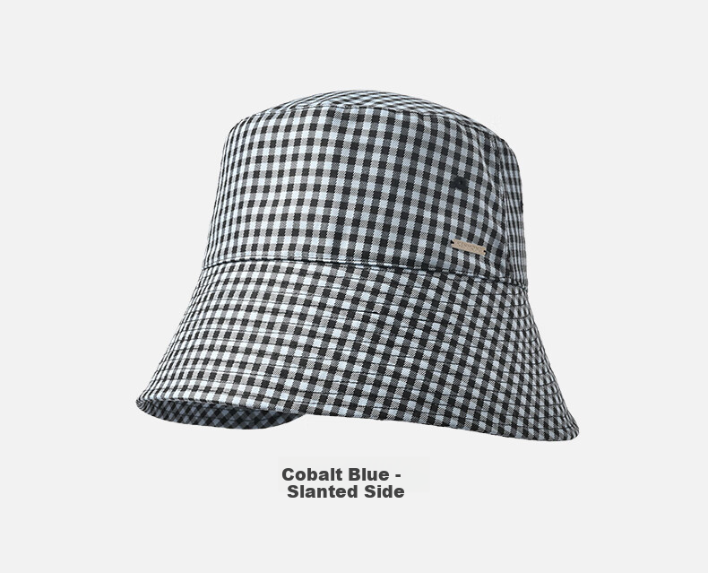 Kenmont Foldable Grid All-Cotton Versatile Sun Protection Fisherman Hat for Women, Spring And Summer Circumference Sun Visor Hat, Face-Slimming Effect, 6082 3