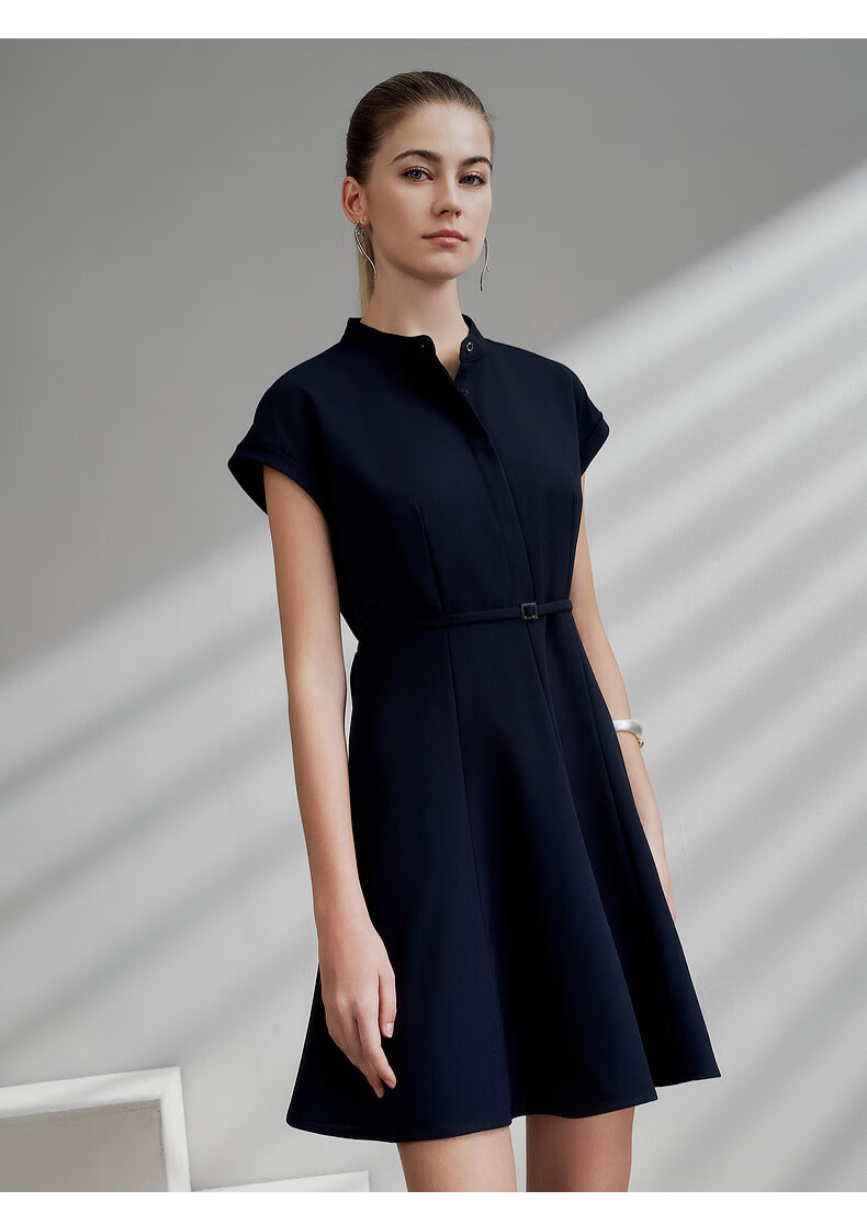 G2000 Delivery Waistband/multidirectional Elasticity/mall Same Style Women's Spring And Summer Elegant Dress, Black, L/38 10