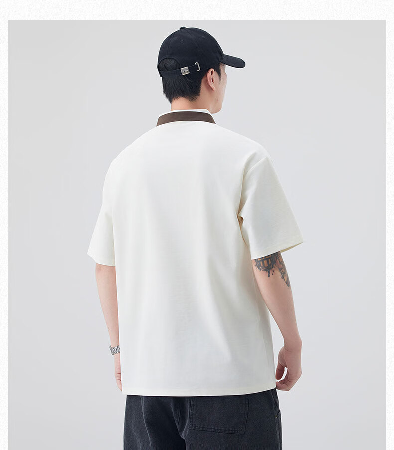MMOPTOP Father's Day Solona Antibacterial Polo Shirt Summer Men's Xinjiang Cotton Business Ice Silk Short Sleeve MP13 Black 3XL 5