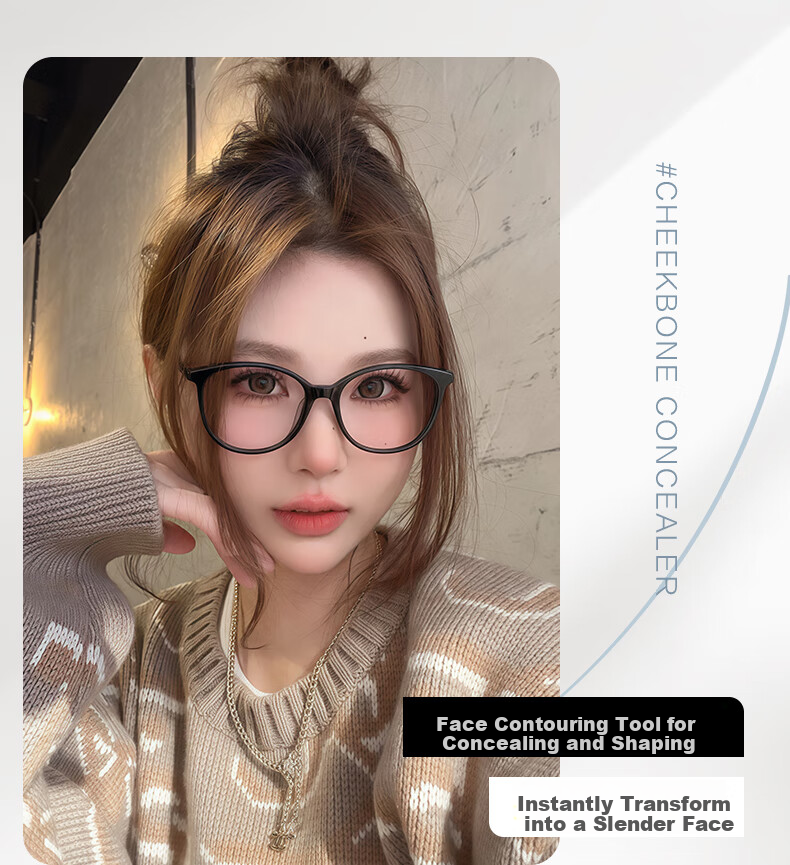 LOHO Cat Eye Glasses for Women with Myopia, Anti-Blue Light, Luxurious Feel, Ultra-Light, Bare-Faced Look, Prescription Available 7