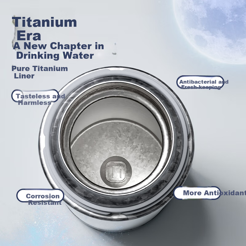 Baqianxing Pure Titanium Insulated Mug for Men And Women, Stylish Pure Titanium Water Cup, Tea Infuser Cup, Mid-Autumn Festival Gift for Parents And Elders, High-End