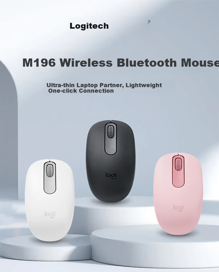 Logitech M196 [Enterprise Grade] Wireless Bluetooth Mouse, Office Mouse, Desktop And Laptop Mouse, Portable Mouse, Graphite Black [Bulk Order Discount] 1