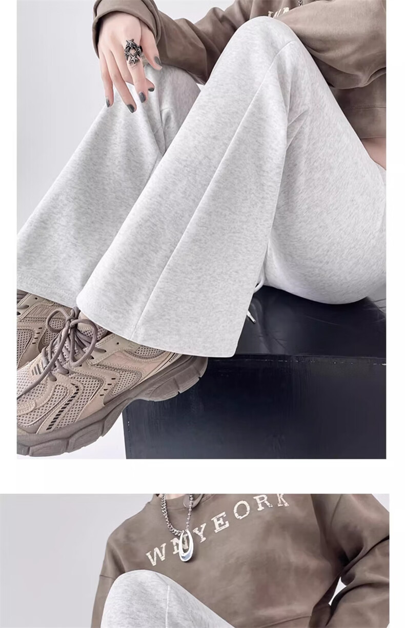 LangSha Women's Micro-Leggings for Spring And Autumn 2026 New Style Versatile High-Waisted Slimming Harem Pants Casual American-Style Flared Sweatpants 13