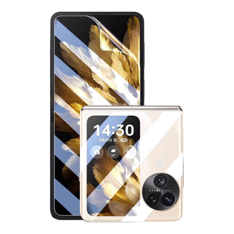 BIAZE Compatible with OPPO FindN3Flip Hydrogel Soft Film, Findn3flip Phone Screen Protector [Inner And Outer Film Set], High-Definition Full-Screen All-Glass Non-Tempered Protective Film JM894
