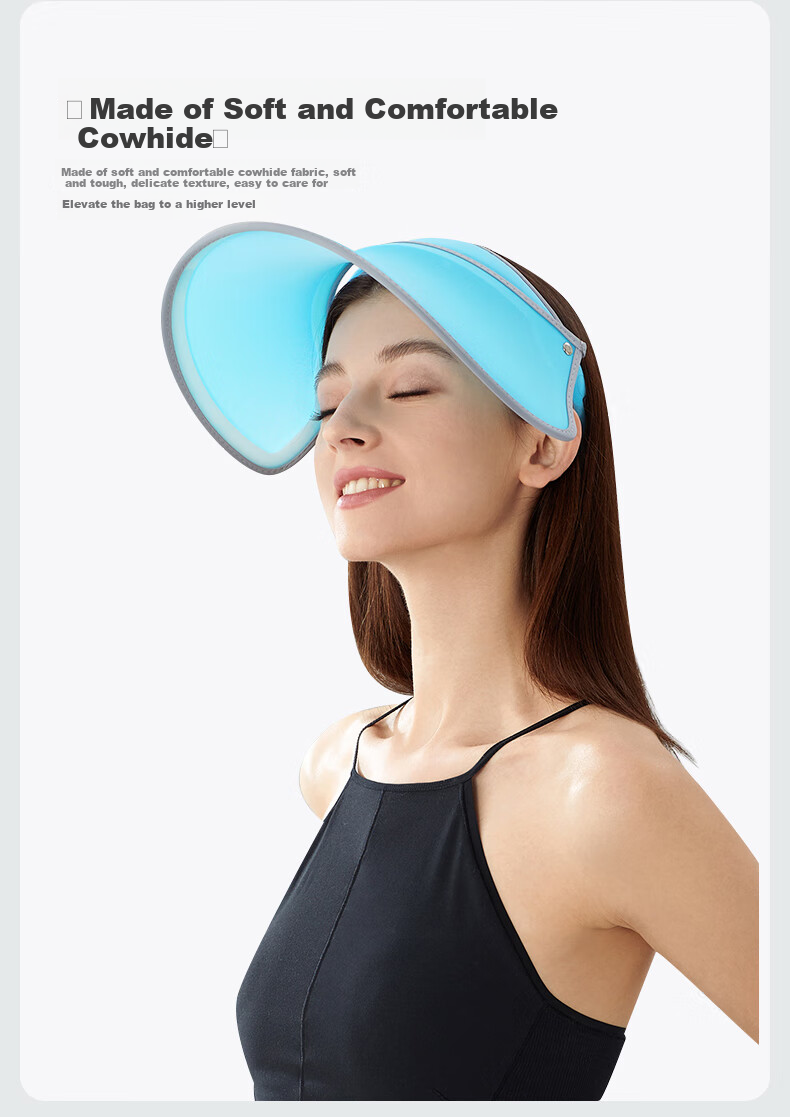 HOII Zhang Junbing Classic Sun Protection Hat, Retractable Sun Hat, Wide Brim, Skin-Friendly, Summer UV Protection, Red Style 6