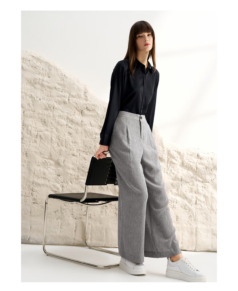G2000 [Smooth Color Linen/drape] Women's Spring And Summer Elegant Comfortable Commuter Casual Shirt, Linen Color, XS/32 12