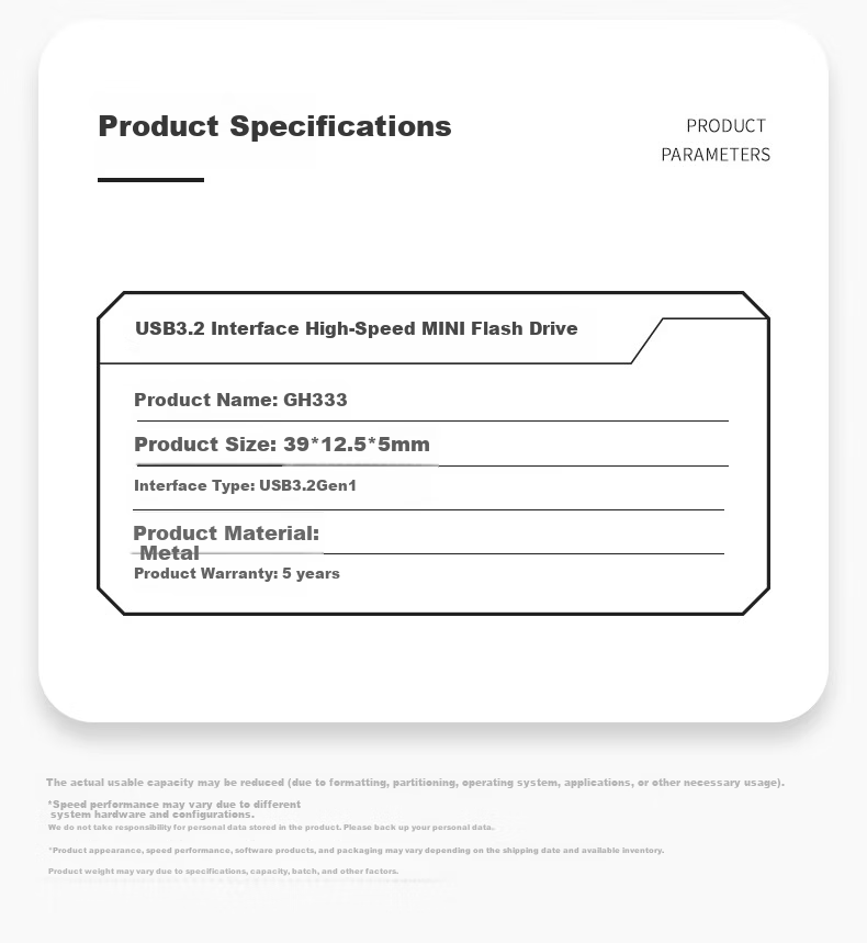 GEIL 32GB USB3.2 Flash Drive, Read Speed 120MB/s, All-Metal High-Quality USB Stick, for Study, Office Work And Business, GH333 Series 10