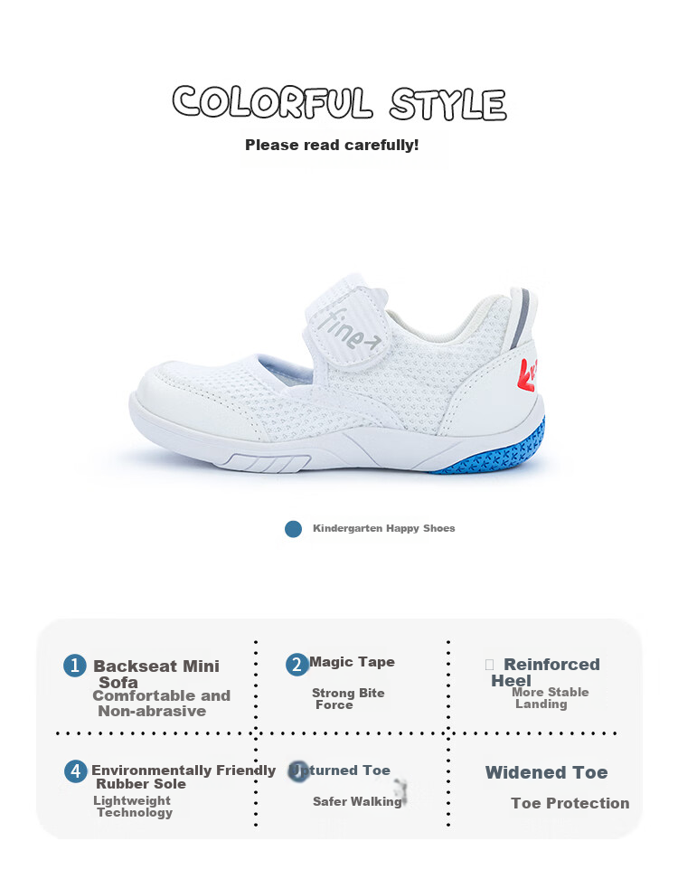 Kids.ing Cadixing Kindergarten Indoor Shoes for Boys And Girls, Toddler Spring And Summer Soft-Soled Sneakers, White Shoes, White, Size 26 4