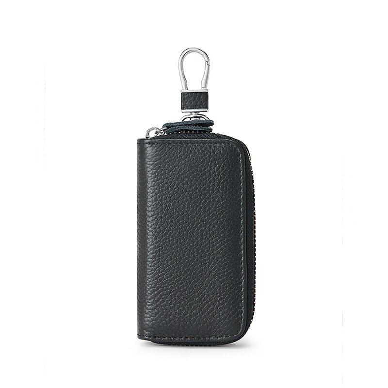 BOSTANTEN Men's Top-Grain Leather Key Case, Simple Large-Capacity Multifunctional Waist-Hanging Leather Key Pouch, Card Holder, And Key Bag