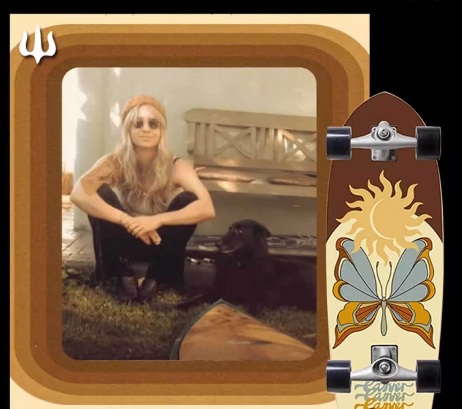 Carver Land Surfboard [Gift Box Edition], Artist Collaboration Land Surfboard "Butterfly", 29.5 Inch Cx4pu Bridge 1