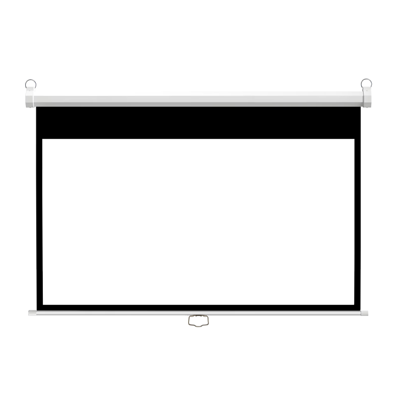 Ganyi HD Manual Self-Locking Projection Screen White Fiberglass C100 100-inch 16:9 for Home Office Education Hidden Ceiling Wall Mount Compatible with XGIMI, JmGO, Dangbei, Epson
