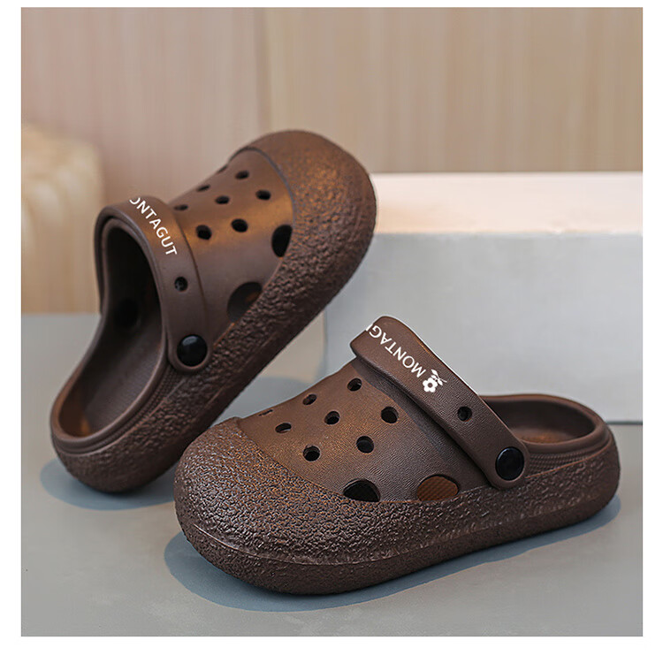 Montagut Kids Boys Summer Clogs Non-Slip Soft Sole Sandal Sports Beach Closed-Toe Sandals for Older Children 6