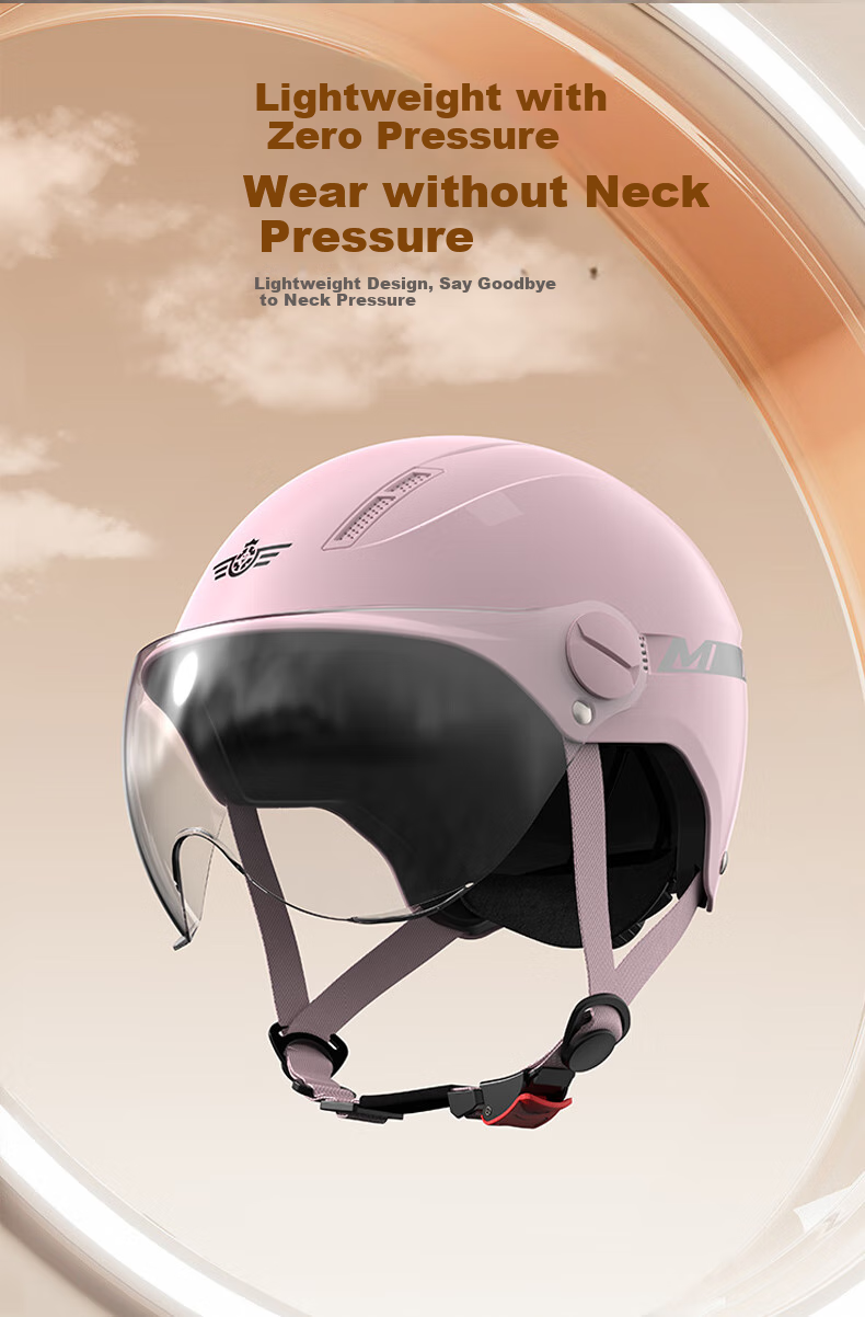 Mypick Electric Bicycle Helmet Summer Half Helmet A-Class National Standard 3C Certified Sun Protection Breathable Unisex Safety Helmet for Electric Scooters And Motorcycles Fashionable Gray with Short Visor 10