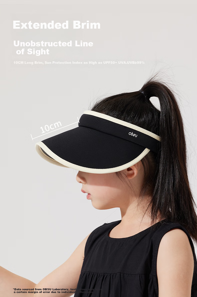 Obsu Japanese Obsu Anyu Children's Hat, Sun Protection, UV Protection, Foldable Sun Hat for Boys And Girls, Sports Black, Children's Hat 10