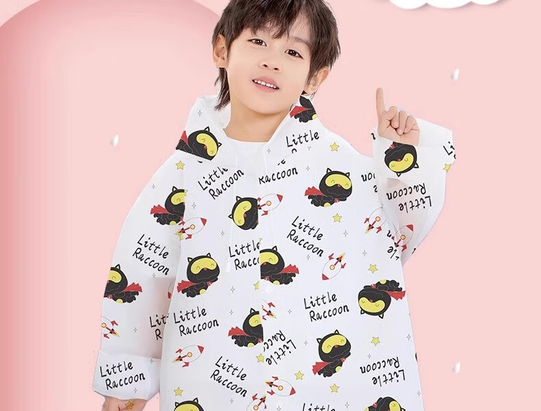 Aikangni Kids Raincoat 6-12 Years Disposable Thickened Anti-Storm Student Full-Body Protective Portable Stylish Little Aviator 7