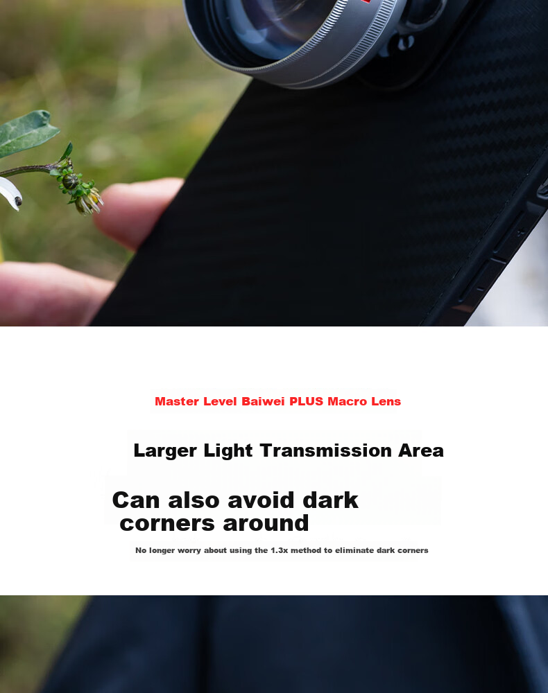 Kase Smartphone Lens, Master-Level Baimei Plus, Flower Bird Fish Insect Jewelry Jewelry Mobile Macro Close-Up Micro Photography Lens 7