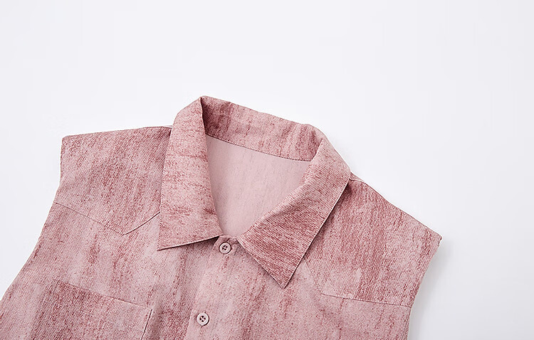 Dme [Zhi Gan Gongzhuang] Summer Faux Bamboo Joint Linen Two-Tone Gradient Lapel Straight-Fit Slimming Women's Dress 10