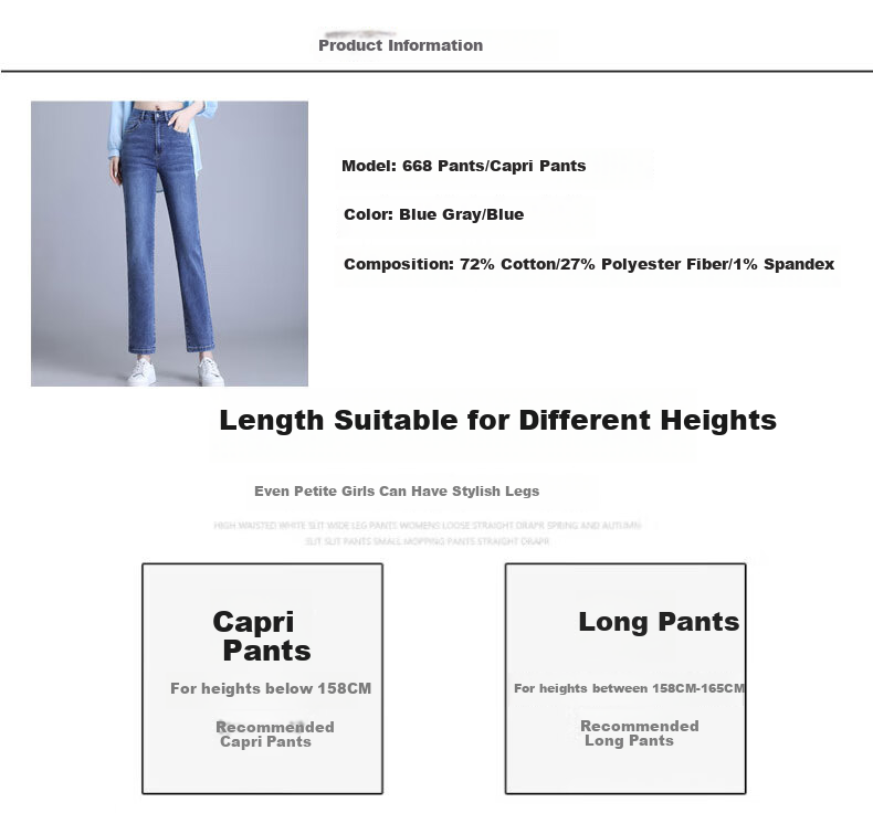 Pierre Cardin Women's Jeans, Autumn Straight-Leg High-Waist Fashionable Versatile Slimming Pants, Blue, Size 33 4
