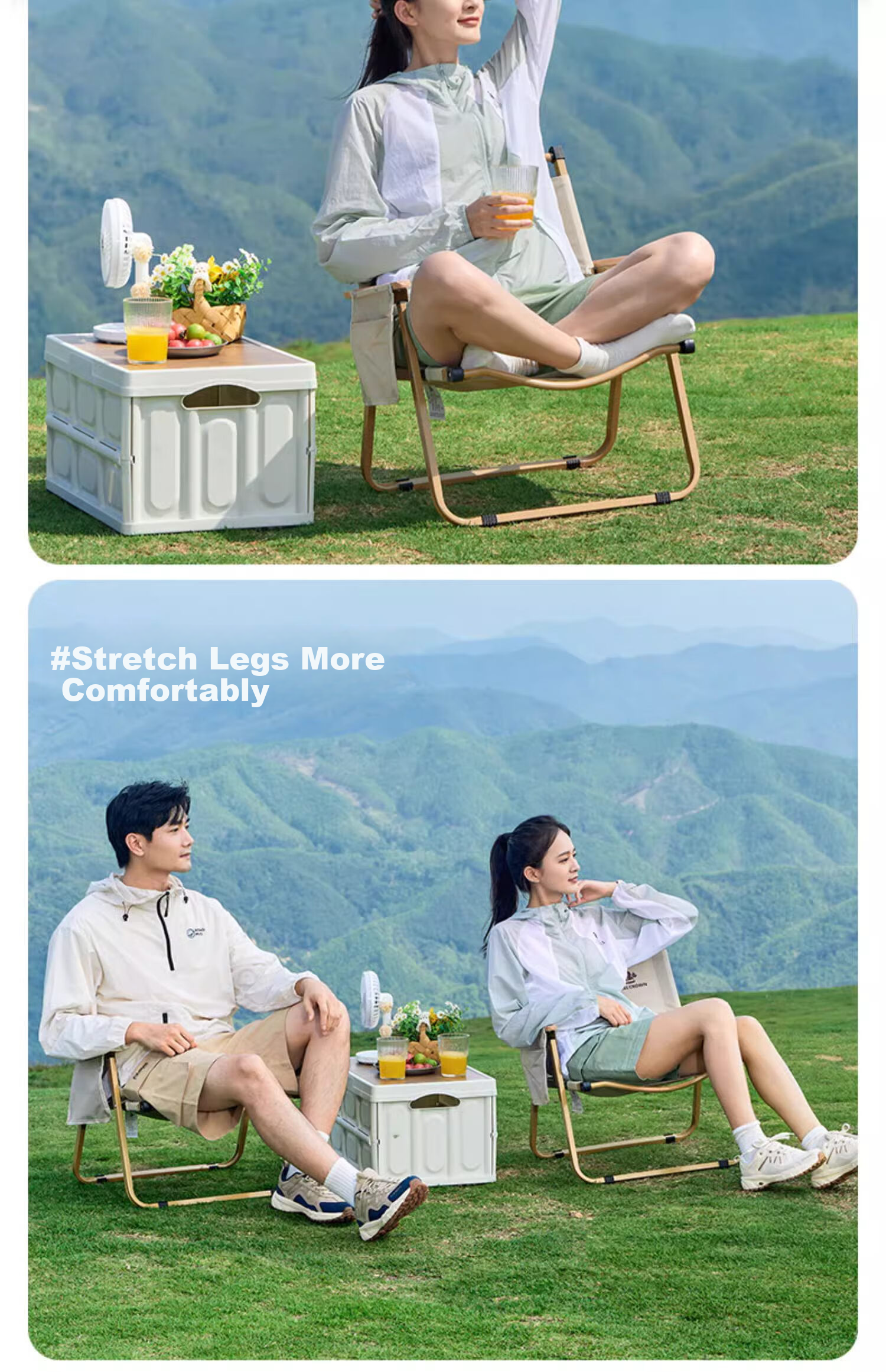 CAMEL Outdoor Kamilite Chair, Outdoor Picnic Camping Chair, Folding Camping Chair, Fishing Sketching Chair, Equipment Table And Chairs D619 12