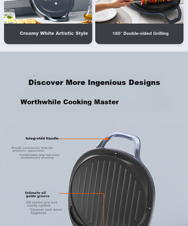 Joyoung Home Use 36mm Deep Electric Griddle Breakfast Maker, Double-Sided Heating Pancake Pan JK30-GK128 4