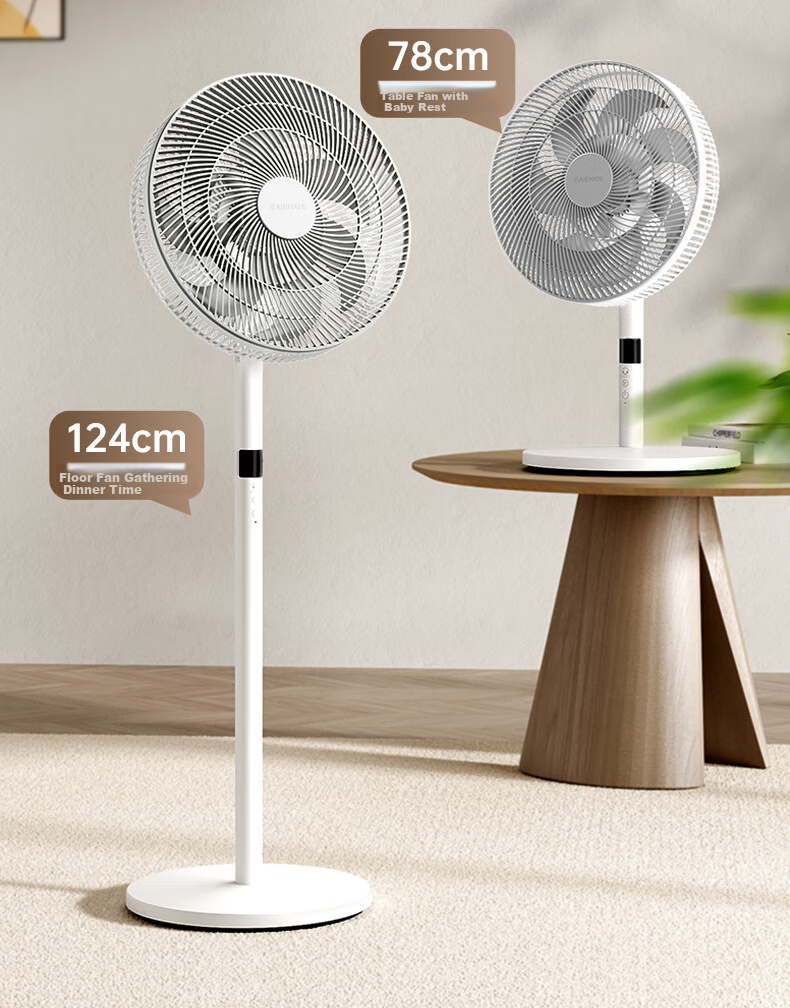 AIRMATE Electric Fan, Home Soft Wind Floor Fan, Desktop Small Fan, High Air Volume, Voice Control, Remote Control, Energy-Saving, Oscillating, Dormitory Seven-Blade Quiet Standing Fan FS35-SR106 16