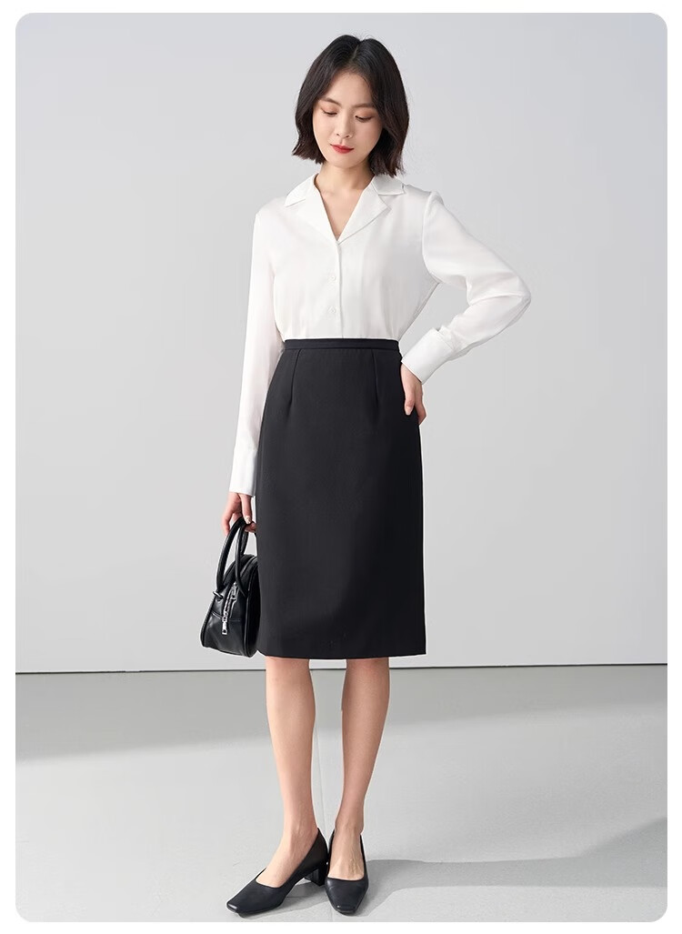 Bodexiaojie Black Interview Skirt, Women's Short Skirt, Professional Pencil Skirt, Formal Bodycon Skirt, Suit Skirt 16