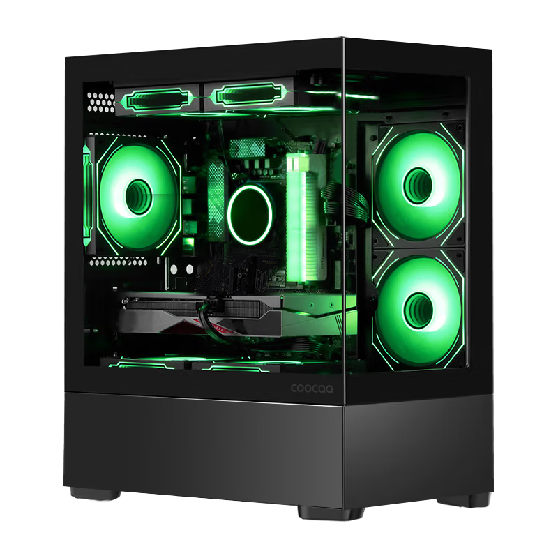 Coocaa Skyworth Gaming Desktop PC with Dedicated Graphics Card (New 14th Gen Core i5, 16GB RAM, 1TB SSD, RTX 3050 6GB) Full Set Design Computer Host Seaview Edition