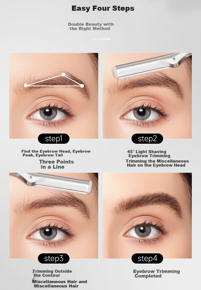 Tweezerman Classic Eyebrow Razor Short Multi-Functional for Men And Women, Facial Shaving, Includes Imported Replacement Blades 11