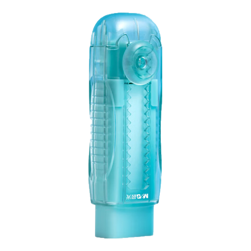 M&G Stationery Transparent Ice Cream Push-Pull Eraser, Low Residue, Less Debris, Self-Locking, Replaceable Core Pencil Eraser, Push-Type Eraser, 1 Piece, Blue