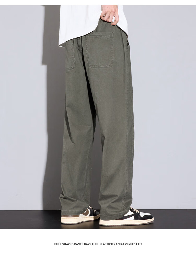 JEEP High-End Men's Casual Pants, New Spring And Autumn 2026 Style, Loose Straight-Leg Trousers, Trendy Wide-Leg Long Pants for Me 17