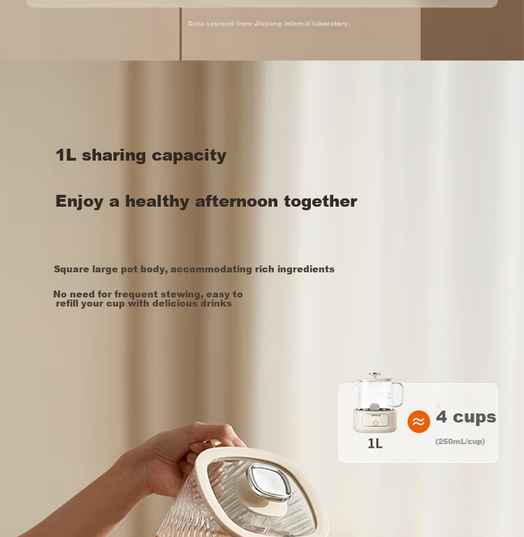 Joyoung Home Use 1L Small Capacity Health Pot, Multi-Purpose Electric Kettle for Hot And Cold Water, Metal Kettle without Glue, Constant Temperature Kettle, K10D-WY103 28